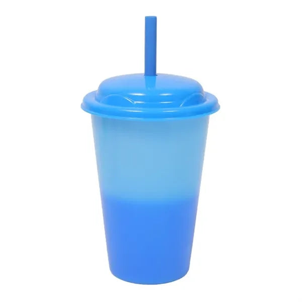 12oz Color-Changing Straw Cup