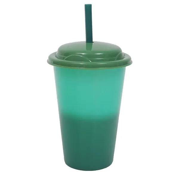 12oz Color-Changing Straw Cup