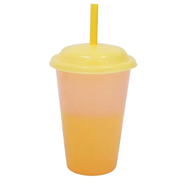 12oz Color-Changing Straw Cup