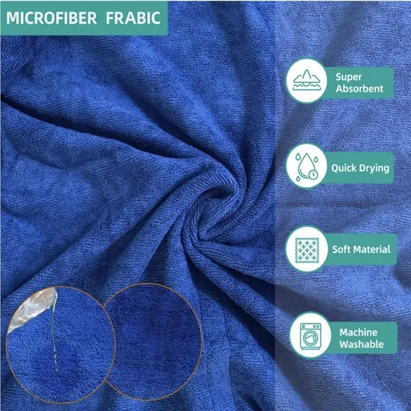 Dog Drying Coat Microfiber Quick Dry Bathrobe with Adjustabl