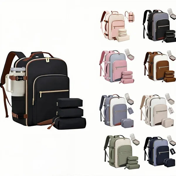 40L Airline Approved Carry On Backpack with Packing Cubes