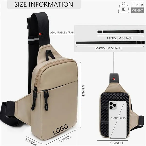 Travel Sling Bag Waterproof Lightweight Crossbody for Men Wo