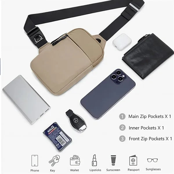 Travel Sling Bag Waterproof Lightweight Crossbody for Men Wo