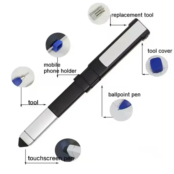 Multi functional combination tool ballpoint pen