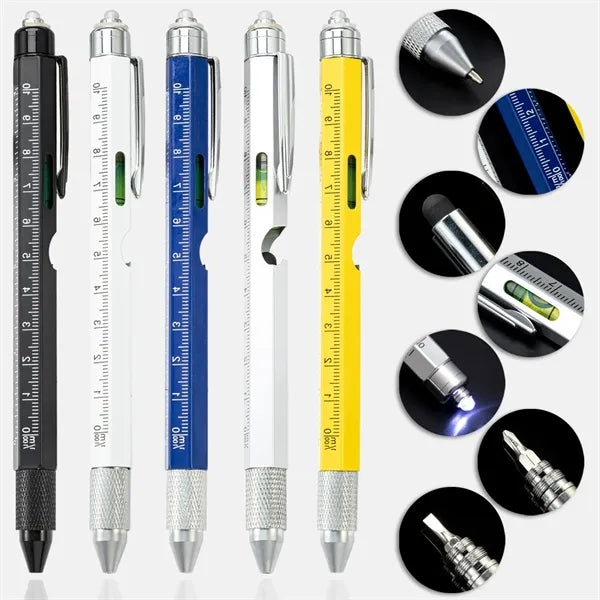 9 in 1 Metal Multi Tool LED Light Touch Ballpoint Pen