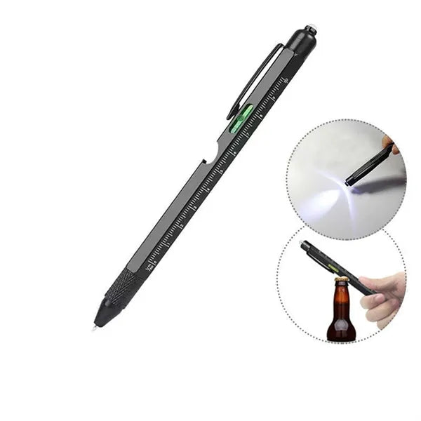 9 in 1 Metal Multi Tool LED Light Touch Ballpoint Pen