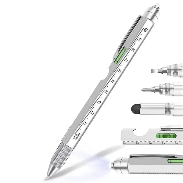 9 in 1 Metal Multi Tool LED Light Touch Ballpoint Pen