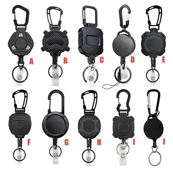 Telescopic Keychain Badge Reel Carabiner