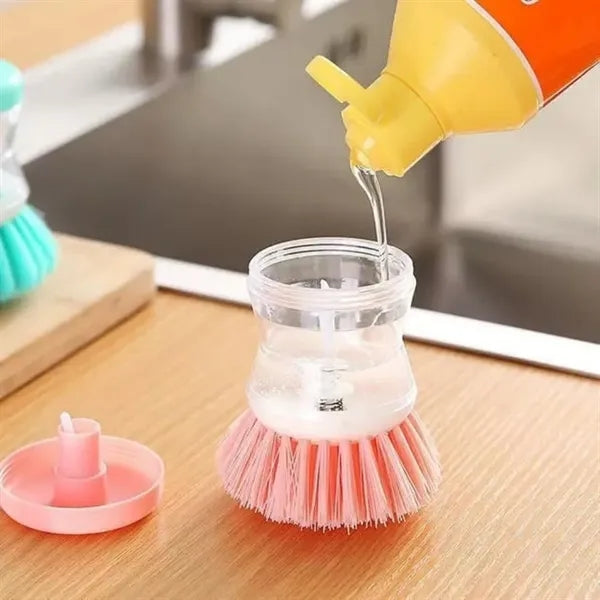 Kitchen Dish Brush with Soap Dispenser