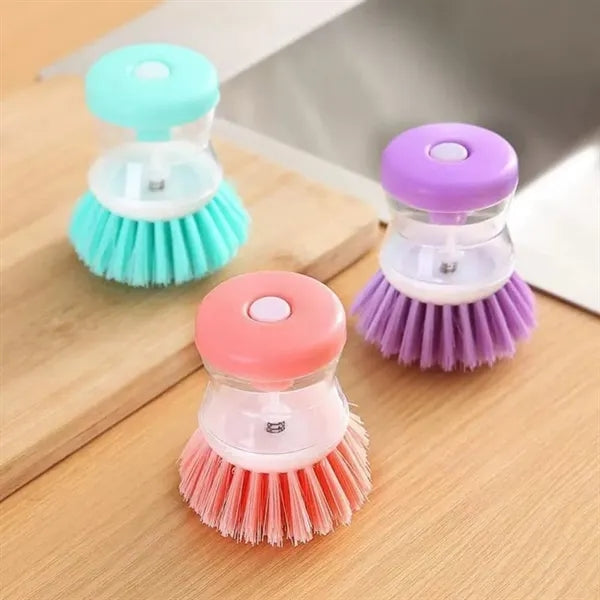 Kitchen Dish Brush with Soap Dispenser