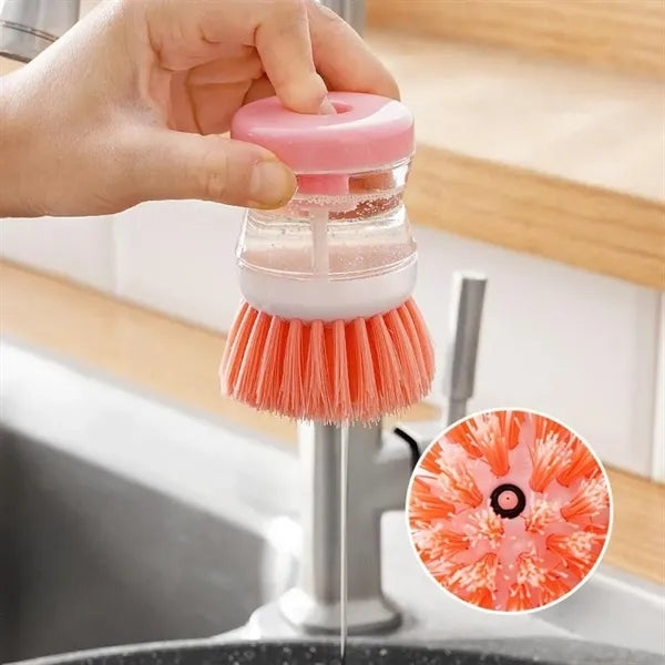Kitchen Dish Brush with Soap Dispenser