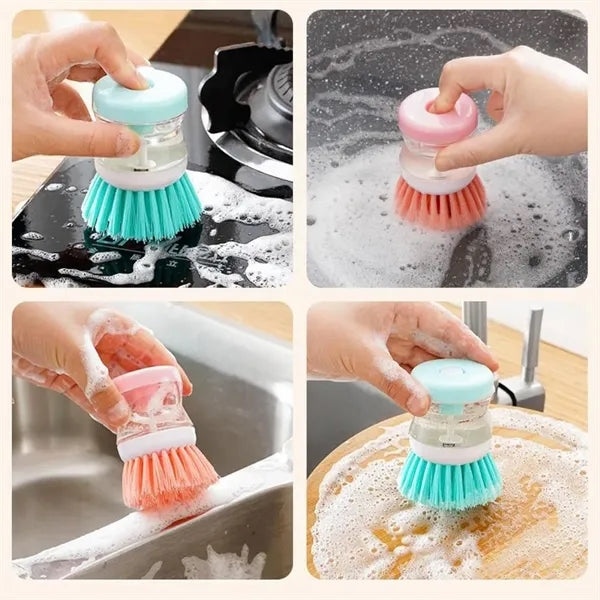 Kitchen Dish Brush with Soap Dispenser