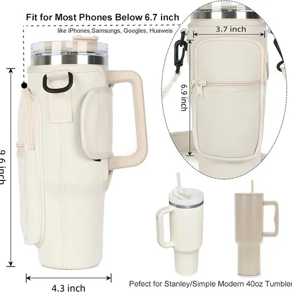 40 oz Crossbody Water Bottle Carrier Bag