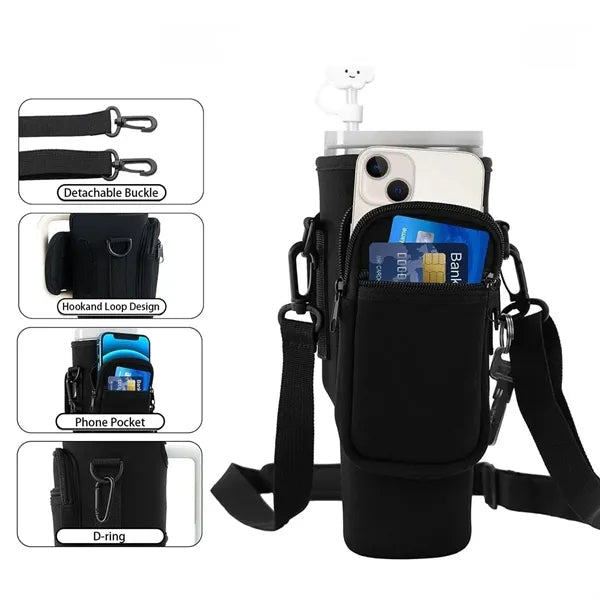 40 oz Crossbody Water Bottle Carrier Bag
