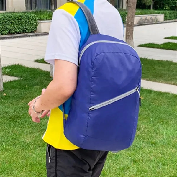 Multi Purpose Foldable Backpack W/ Adjustable Straps Pouch