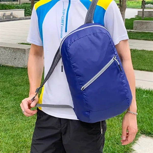 Multi Purpose Foldable Backpack W/ Adjustable Straps Pouch