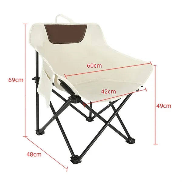 Portable Folding Camping Chair with Padded Backrest