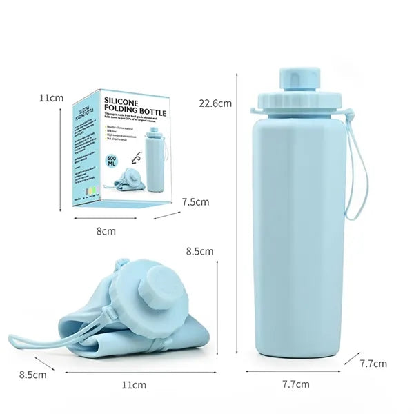 Collapsible Leakproof Silicone Sports Water Bottle