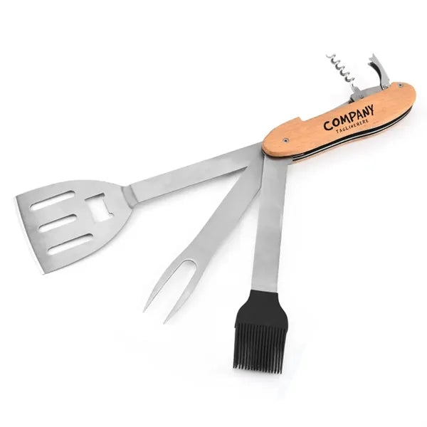 Foldable BBQ Tool Set Portable Outdoor Grilling Kit