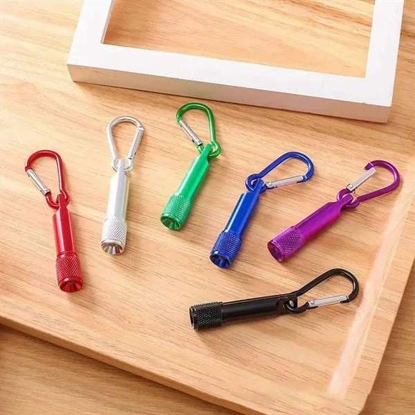 Mini Flashlight with Carabiner Portable Aluminum Torch
