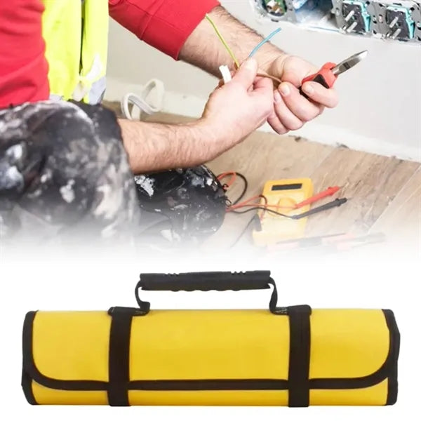 Roll Up Tool Bag with Multiple Pockets Durable Handle