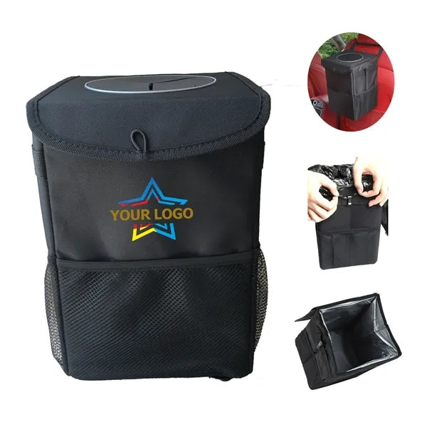 Foldable Car Trash Can with Lid Leak Proof