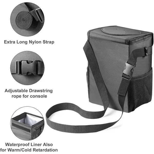 Foldable Car Trash Can with Lid Leak Proof