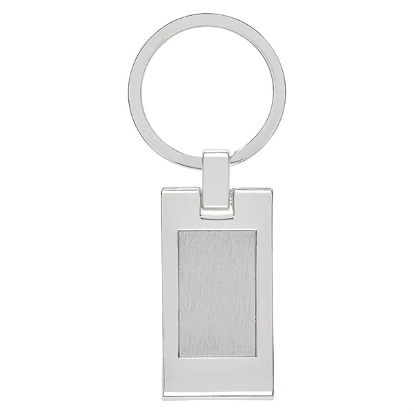 Sterling Silver Plated Rectangle Keyring
