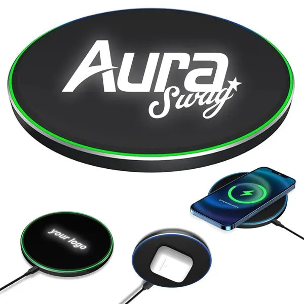 LED Wireless Charger with Logo Illumination
