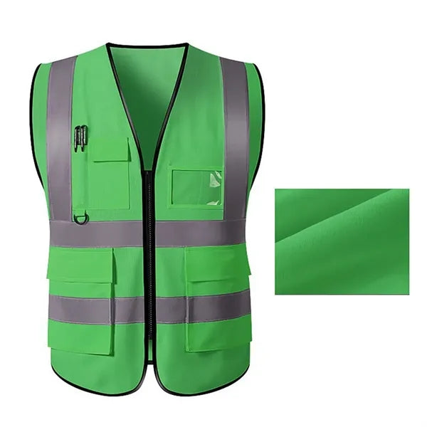 High-Visibility Reflective Safety Vest with Multi Pockets