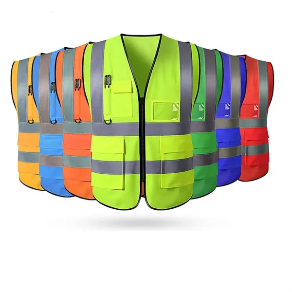 High-Visibility Reflective Safety Vest with Multi Pockets
