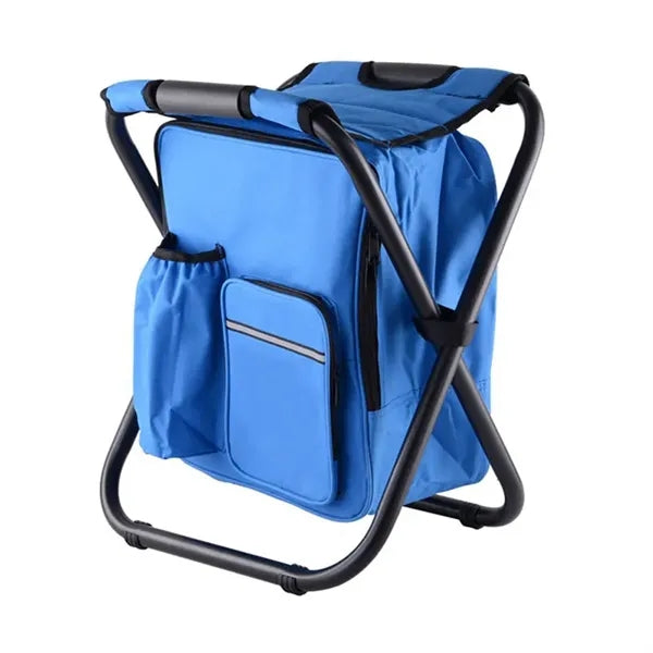 Outdoor Foldable Stool Chair with Cooler Bag 2 in 1