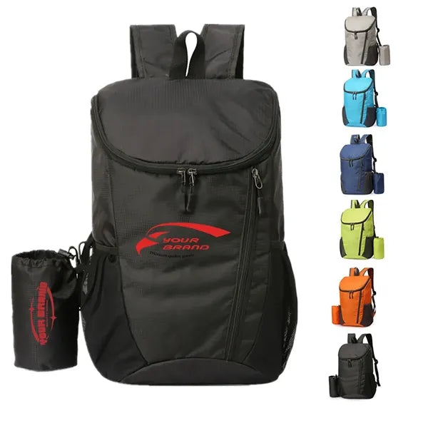 Foldable Lightweight Backpack W/ Side Pouch
