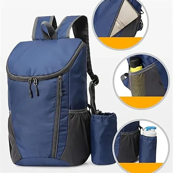 Foldable Lightweight Backpack W/ Side Pouch
