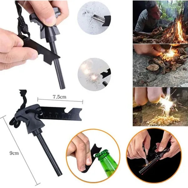 Emergency Survival Gear Kit W/ 12 Tools in Hard Case