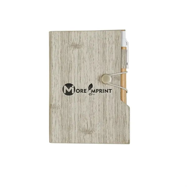 Woodgrain Look Notebook With Sticky Notes And Flags