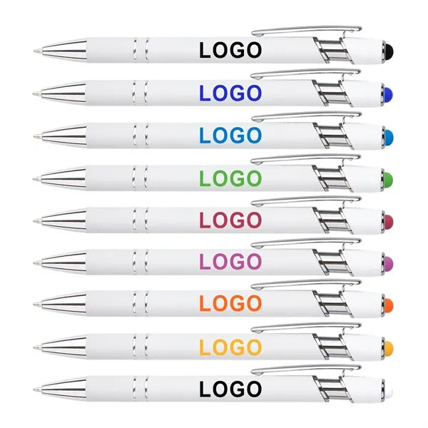 2-in-1 Stylus Retractable Ballpoint Metal Pen Touchscreen