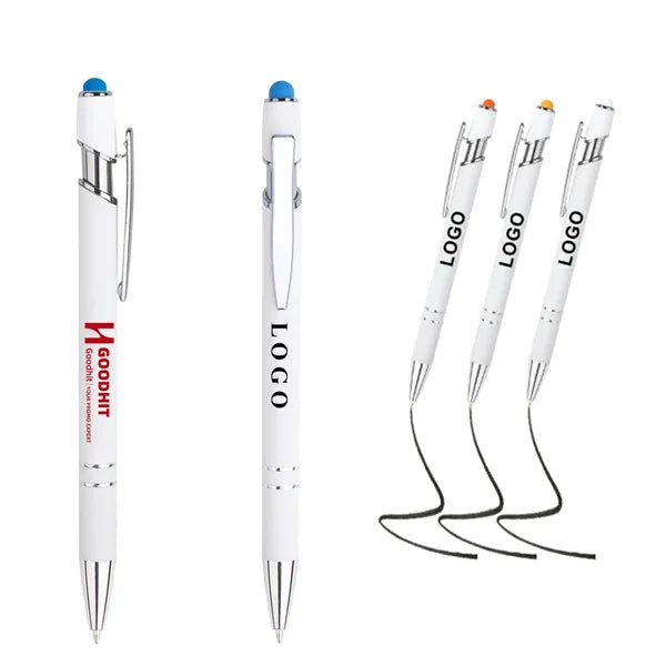 2-in-1 Stylus Retractable Ballpoint Metal Pen Touchscreen