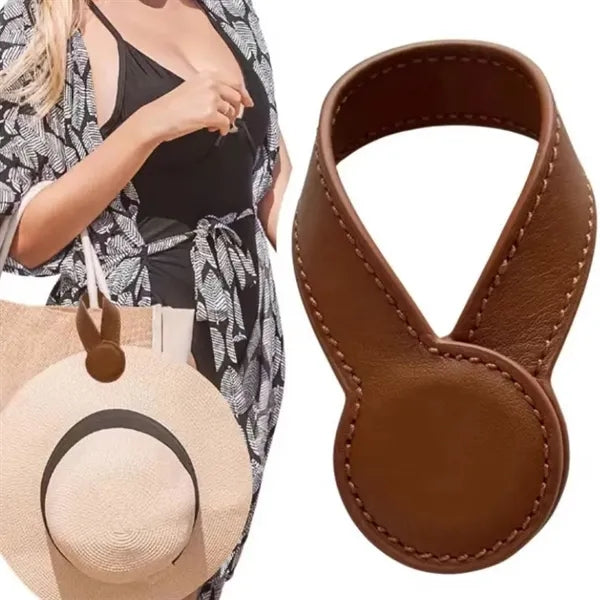 Multi purpose leather magnetic cap clip