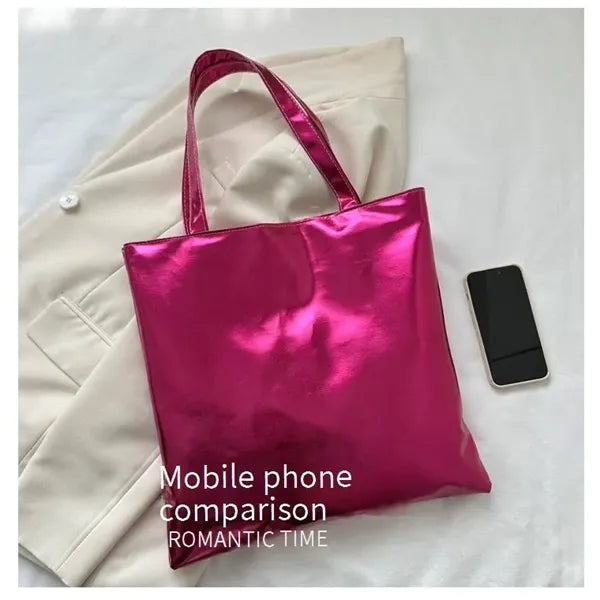 Laser Fashion Candy Color Single Shoulder Tote Bag