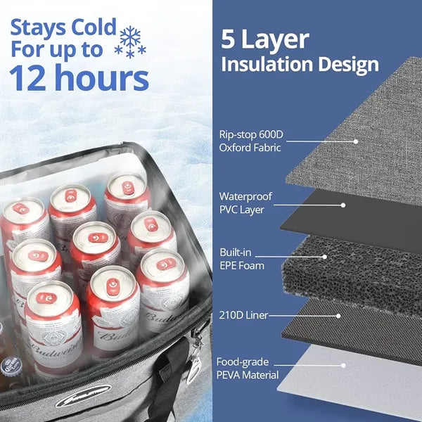 Large Leakproof Camping Cooler Lunch Bag
