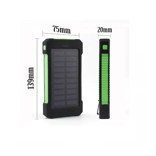 10,000mAh Solar Power Bank with Flashlight