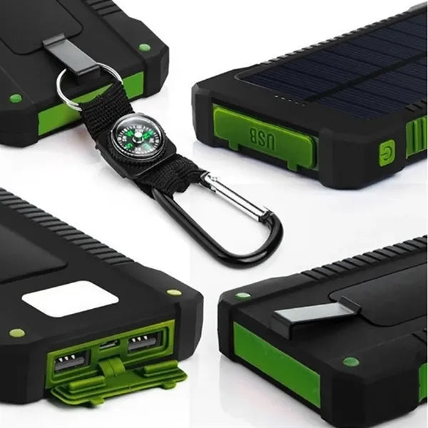 10,000mAh Solar Power Bank with Flashlight