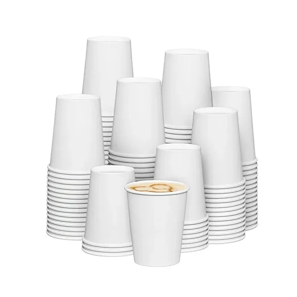 8oz Eco Friendly Disposable White Hot Coffee Cups