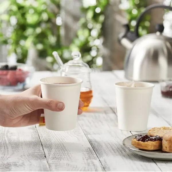 8oz Eco Friendly Disposable White Hot Coffee Cups