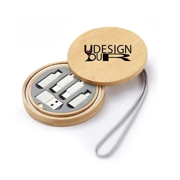 Round Multi USB Charging Adapter Cable Kit