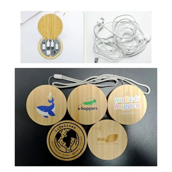 Round Multi USB Charging Adapter Cable Kit