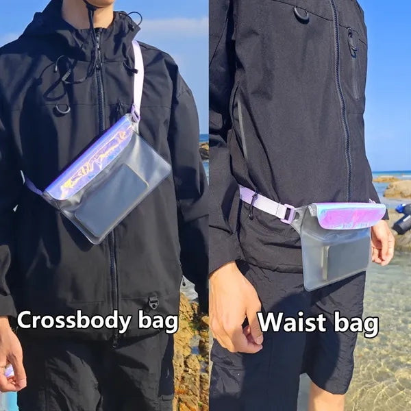 Shimmering Outdoor Transparent Waterproof Fanny Pack
