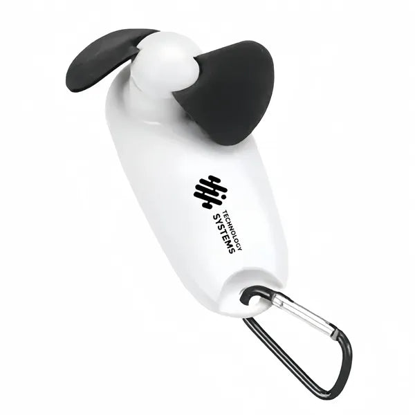 LED Light Handheld Fan with Carabiner