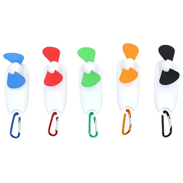 LED Light Handheld Fan with Carabiner